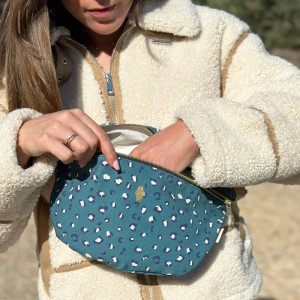 Sac banane à langer en coton Bob "Graou Orage" (XL) Milinane