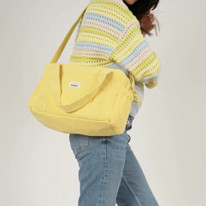 Sac à langer Middle en double gaze de coton "Jaune Izamal" Bebel