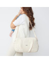 Sac à langer Middle en double gaze de coton "Sable" Bebel