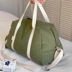 Sac à langer en coton Joseph "Olive" Milinane