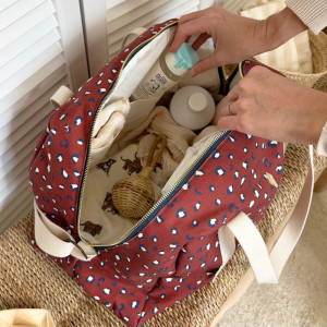 Sac à langer en coton Joseph "Graou Brique" Milinane