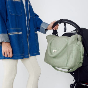 Sac à langer en double gaze de coton "Comme un bonbon" Amande Bebel
