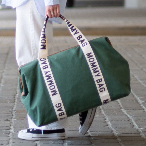 Sac à langer Mommy Bag Signature Canvas "Vert"