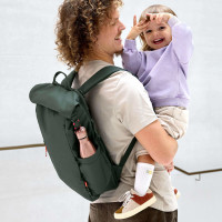 Sac à langer à dos Green Label Outdoor Rolltop "Vert Foncé"