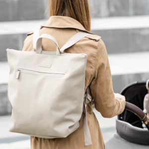 Sac à langer à dos en PET recyclé "Beige" Done by Deer