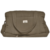 Sac à langer en double gaze de coton "24/48H" Kaki Bebel