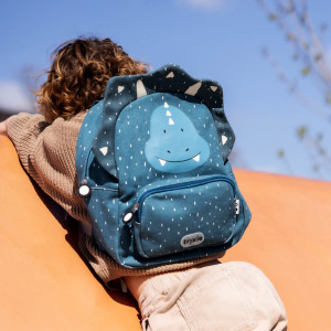 Sac à dos bébé (25 cm) en coton hydrofuge "Mr Triceratops" Trixie