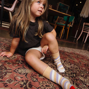 Chaussettes bébé et enfant en coton bio "Violette" Hello Hossy
