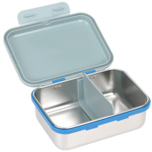 Boîte repas & goûter compartimentée en inox Sunny Explorer "Vert/Bleu" Lässig