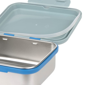 Boîte repas & goûter compartimentée en inox Sunny Explorer "Vert/Bleu" Lässig