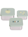 Boîtes à gouter en inox Happy Fruits "Citron" (x3)