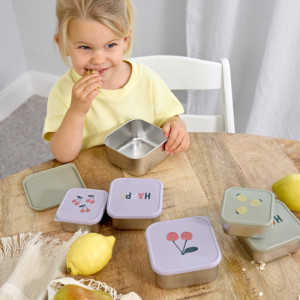 Boîtes à gouter en inox "Happy Fruits Cerise" (x3) Lässig