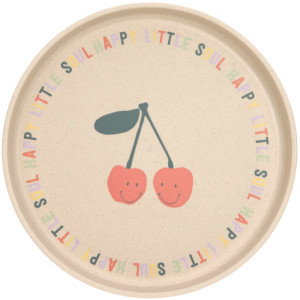Assiette bébé anti-dérapante Happy Fruits "Cerise" Lassig