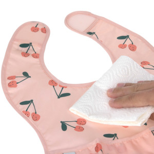 Bavoirs imperméables avec poche Happy Fruits "Cerise" (x2) (6-24 mois)