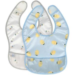 Bavoirs imperméables avec poche Happy Fruits "Citron" (x2) (6-24 mois)