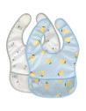 Bavoirs imperméables avec poche Happy Fruits "Citron" (x2) (6-24 mois)