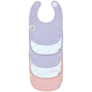 Bavoirs imperméables en coton bio Happy  Fruits "Cerise" (x5)  (3-18 mois) Lassig