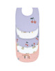 Bavoirs imperméables en coton bio Happy  Fruits "Cerise" (x5)  (3-18 mois)