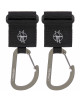 Crochets Attache Poussette avec mousqueton "Noir" (x2)