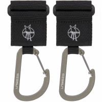 Crochets Attache Poussette avec mousqueton "Noir" (x2) lassig