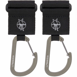 Crochets Attache Poussette avec mousqueton "Noir" (x2) lassig