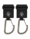 Crochets Attache Poussette avec mousqueton "Noir" (x2) lassig