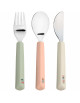 Set de 3 couverts en inox et silicone Happy Fruit "Cerise" (x3) (12 mois et +)