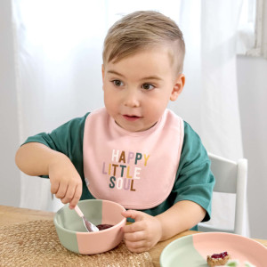 Couverts enfant en inox et silicone Happy Fruit "Cerise" (x3) (12 mois et +) Lassig