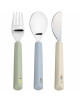 Set de 3 couverts en inox et silicone Happy Fruit "Citron" (x3) (12 mois et +)