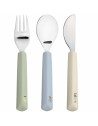 Couverts enfant en inox et silicone Happy Fruit "Citron" (x3) (12 mois et +) 