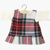 Gordis - Ensemble Diana (Robe + T-shirt) "Tartan Ecru" pour poupée Gordis