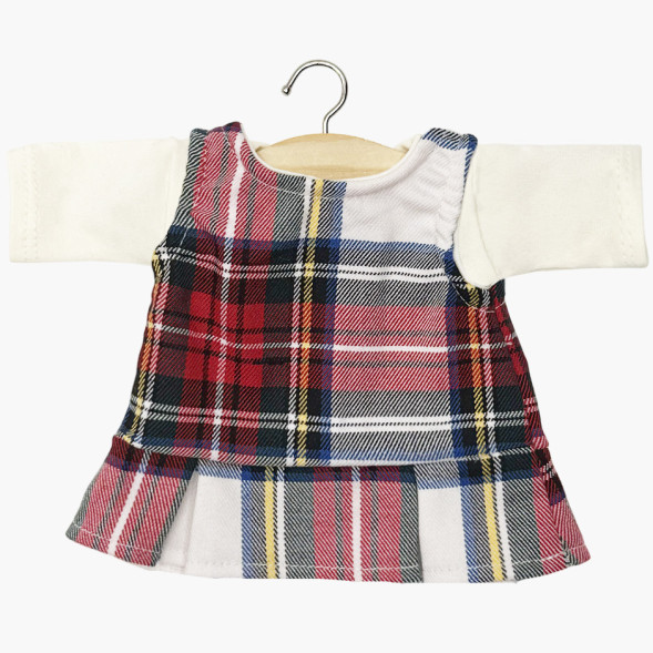 Gordis - Ensemble Diana (Robe + T-shirt) "Tartan Ecru" pour poupée Gordis