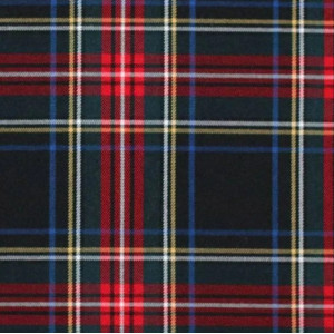 Ensemble William (Pantalon, Chemise + Cravate) "Tartan Marine" pour poupée Gordis minikane