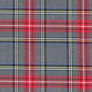 Ensemble William (Pantalon, Chemise + Cravate) "Tartan Gris" pour poupée Gordis minikane