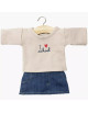 Gordis - Ensemble Jupe en jean + Top "I Love School" pour poupée Gordis