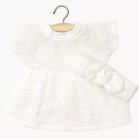 Babies - Robe Faustine et headband "Blanc" pour poupée Babies