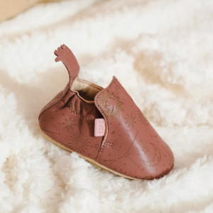Chaussons bébé en cuir My Blublu "Astro Vieux Rose" Easy Peasy