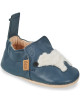 Chaussons bébé en cuir My Blumoo "Ourson Denim"