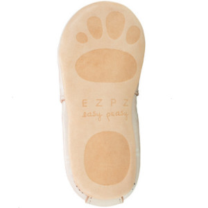Chaussons bébé en cuir My Blumoo "Ourson Denim" Easy Peasy