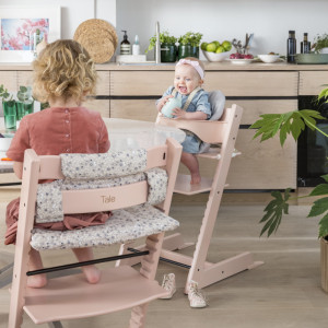  Chaise Haute évolutive en bois de hêtre Tripp Trapp "Rose Serein" Stokke