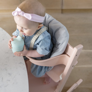  Chaise Haute évolutive en bois de hêtre Tripp Trapp "Rose Serein" Stokke