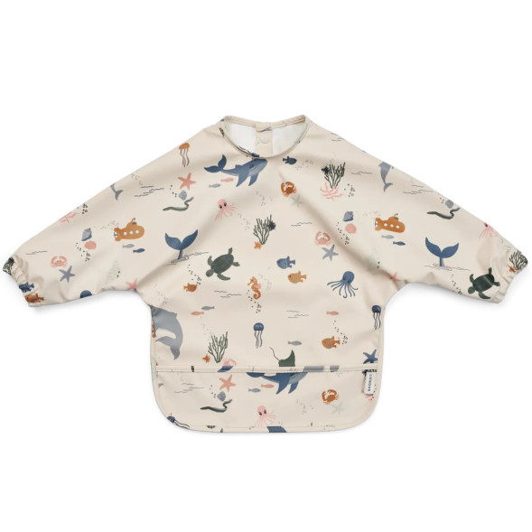 Bavoir manches longues imperméable (12-36 mois) "Sea Creature"