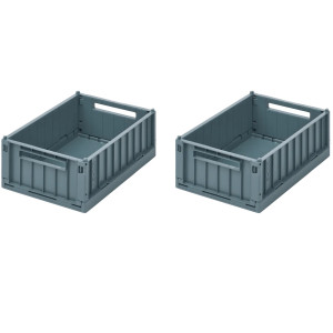 Caisses de rangement pliables Weston S "Whale Blue" Liewood