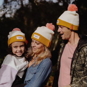 Bonnet en coton bio et polaire Color Block "Camel" (Bébé & Enfant) Hello Hossy