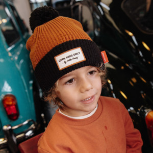 Bonnet en coton bio et polaire Color Block "Blacky" (Bébé & Enfant) Hello Hossy