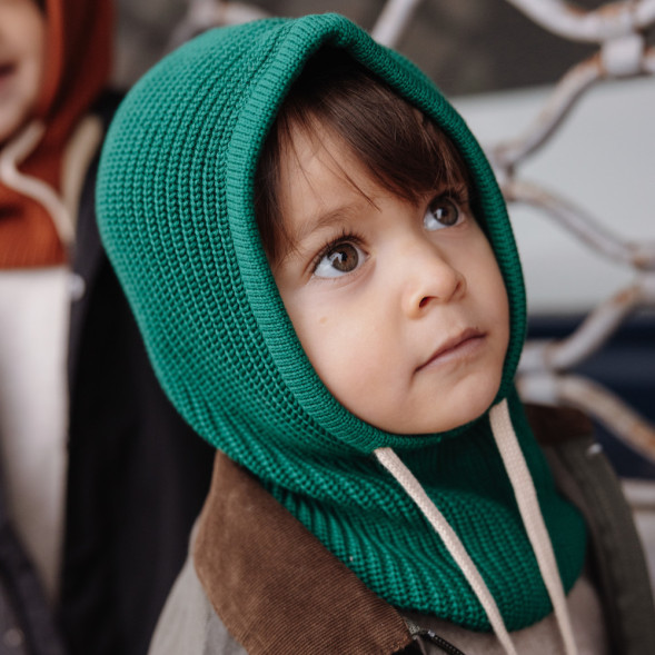 Cagoule bébé en coton bio Hoody "Pine" (9/18 mois)