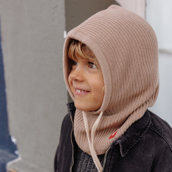 Cagoule enfant en coton bio Hoody "Latte" (2/5 ans)
