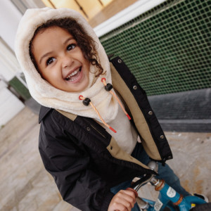 Cagoule bébé en polaire Warmy "Cream" (9/18 mois) Hello Hossy