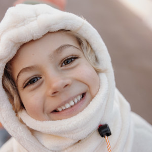 Cagoule bébé en polaire Warmy "Cream" (9/18 mois) Hello Hossy