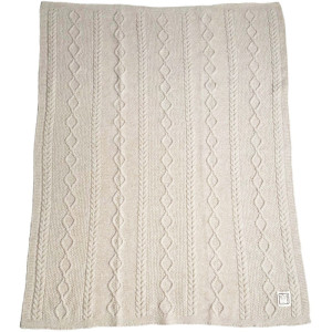 Couverture bébé en laine Merino Premium "Crème" (80x100 cm) Kaiser
